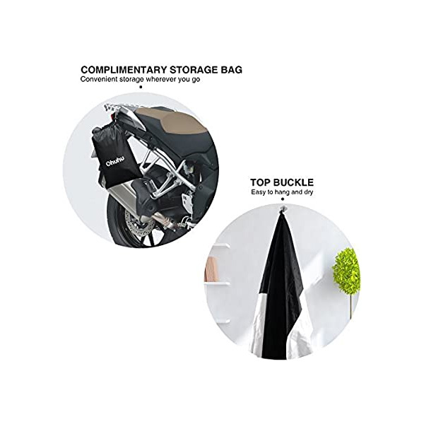Husă impermeabilă XXL argintie Ohuhu pentru motocicletă Husă impermeabilă XXL argintie Ohuhu pentru motocicletă